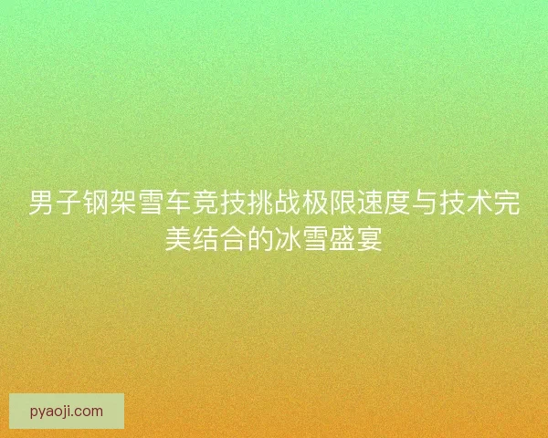 男子钢架雪车竞技挑战极限速度与技术完美结合的冰雪盛宴