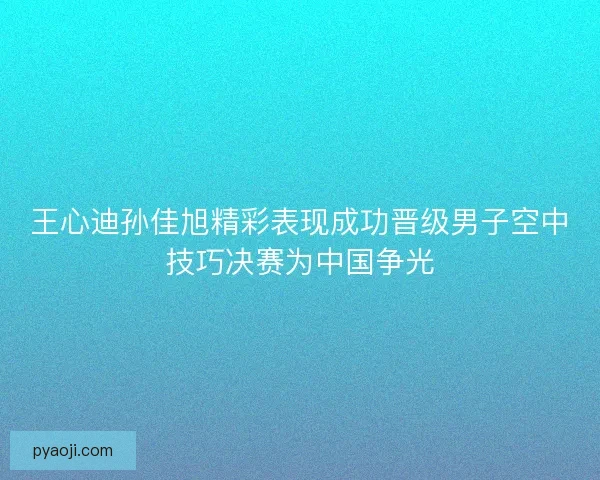 王心迪孙佳旭精彩表现成功晋级男子空中技巧决赛为中国争光